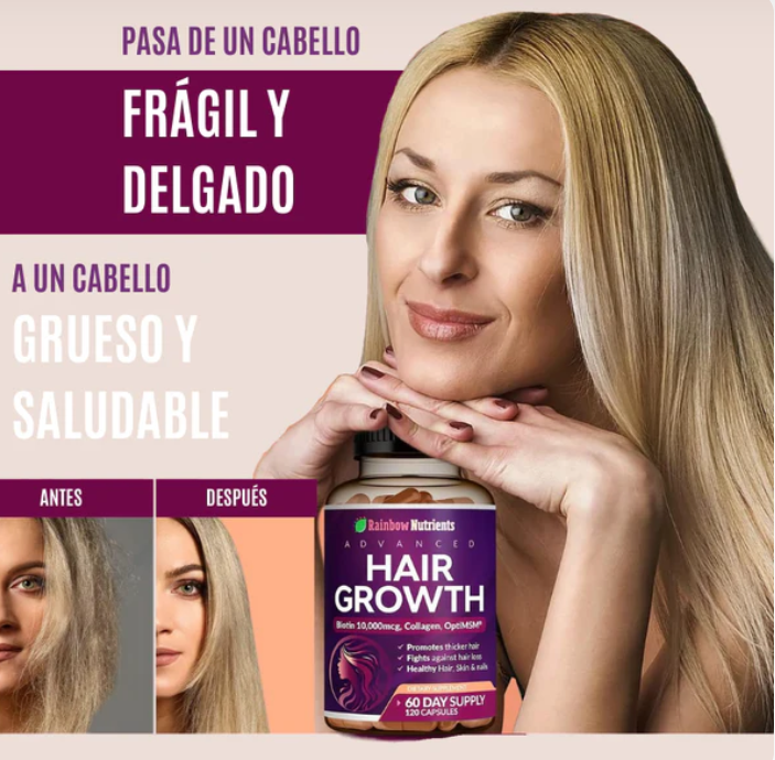 Hair Growth® – Cabello Más Largo, Fuerte y Hermoso Desde la Raíz